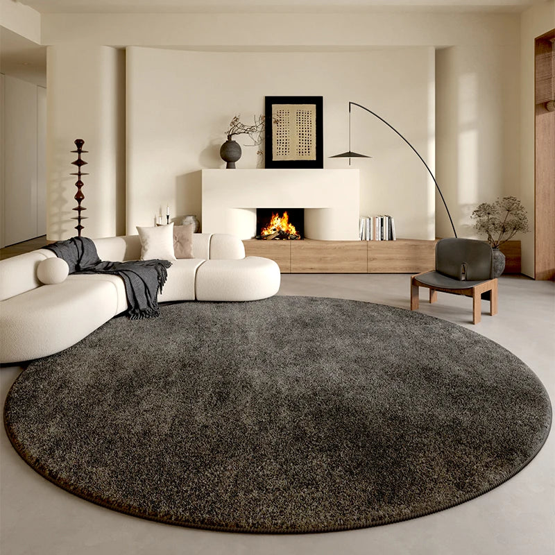 Minimalist Style Bedroom Decor Round Carpet