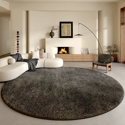 Minimalist Style Bedroom Decor Round Carpet