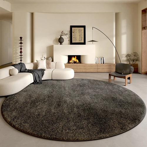 Minimalist Style Bedroom Decor Round Carpet
