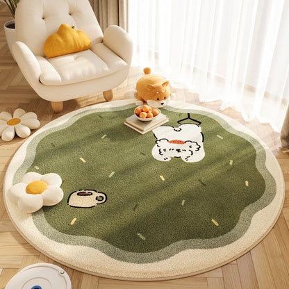 2025 New Style Ins Round Imitation Cashmere Rug