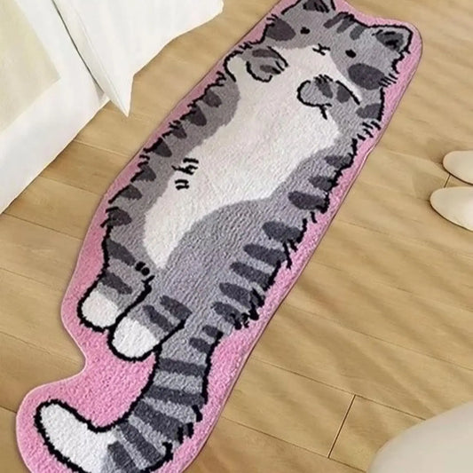 Cartoon Cat Patterned Carpet Home Decor