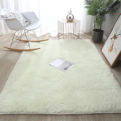 VIKAMA Simple Modern Silk Hair Tie-Dye Carpet