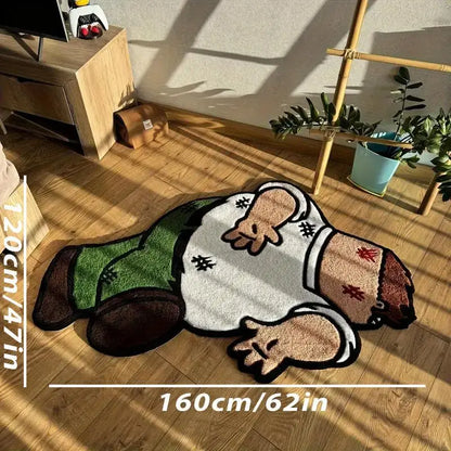American-Style Cartoon Prone Figure Carpet