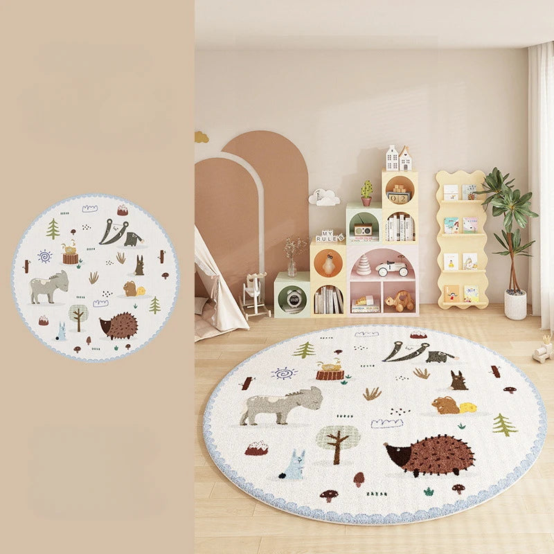 Cartoon Style Carpets Home Fluffy Soft Rug Animal Pattern