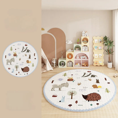 Cartoon Style Carpets Home Fluffy Soft Rug Animal Pattern
