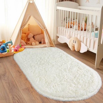 Thickened Plush Carpet Oval For Children's Room
