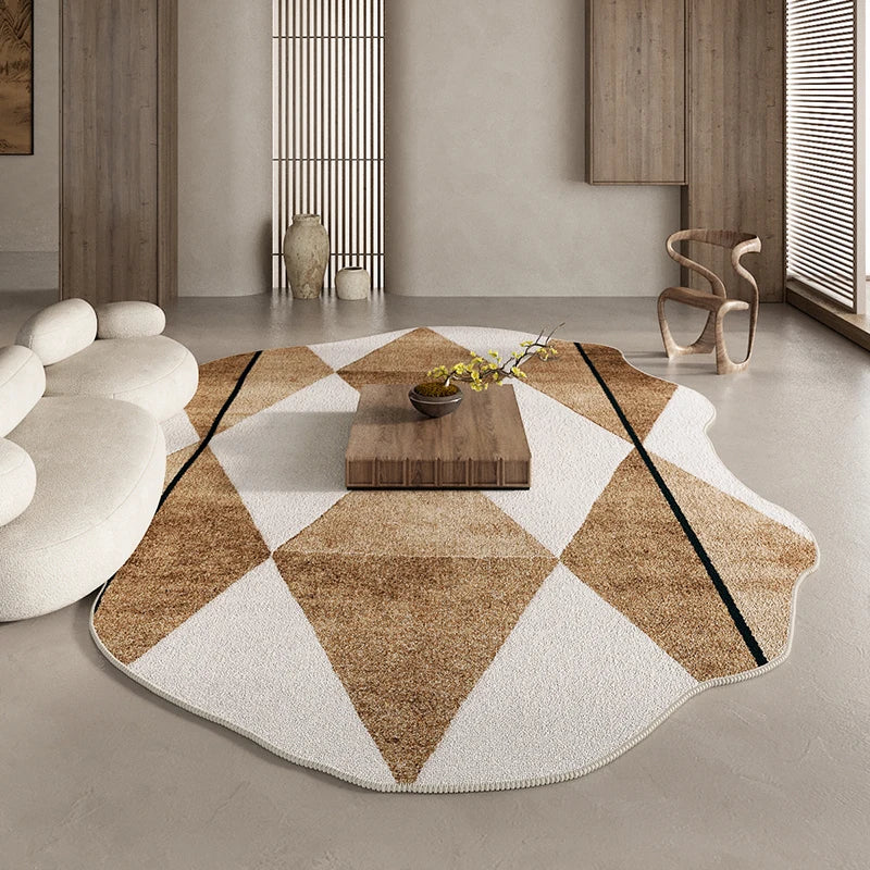 American Retro Rugs for Bedroom Fluffy Soft Brown