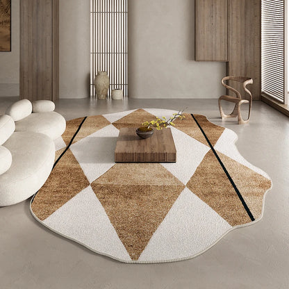 American Retro Rugs for Bedroom Fluffy Soft Brown