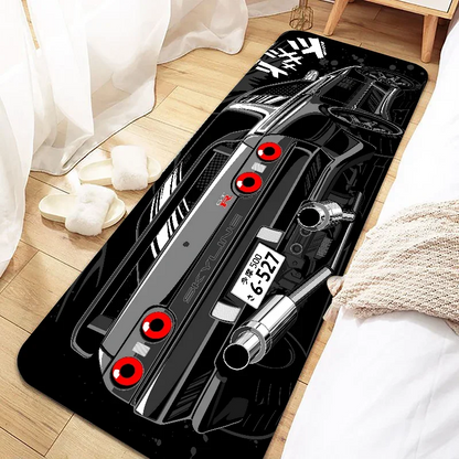 Cool Racing Carpet Non-Slip Soft Bedroom Bedside Rugs