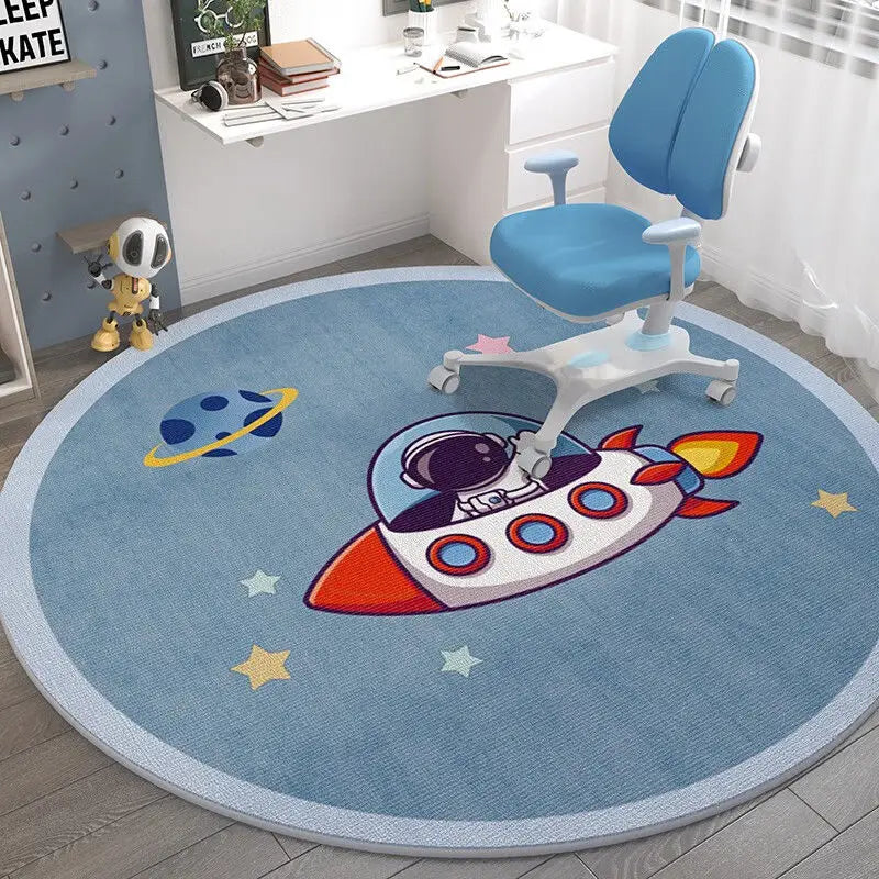 Space Man Cute Round Carpet Home Decor Large Area Rugs