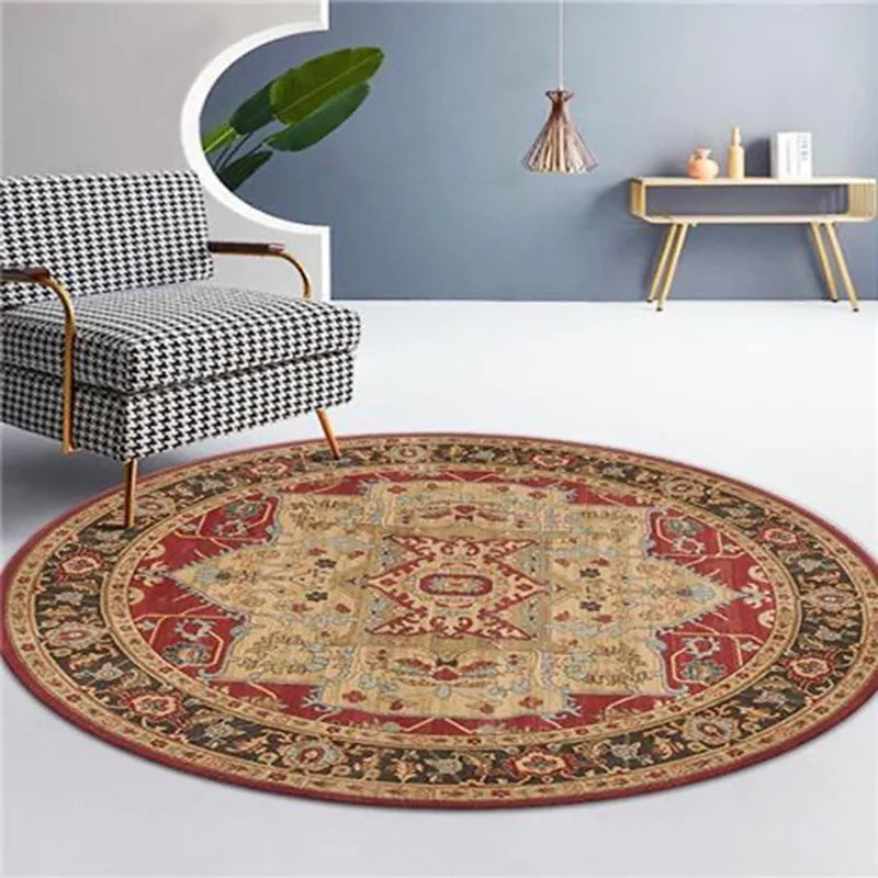 Moroccan Style Living Room Decoration Round Carpet