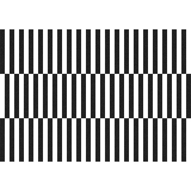 Light Luxury Rugs for Bedroom Black White Plaid