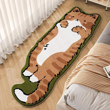 Cartoon Cat Patterned Carpet Home Decor