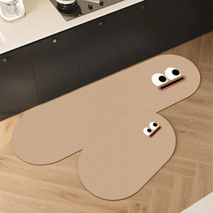 1/2PCS Cartoon Diatom Mud Mat