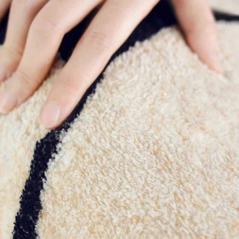 Round Geometric Living Room Carpet Modern Minimalist