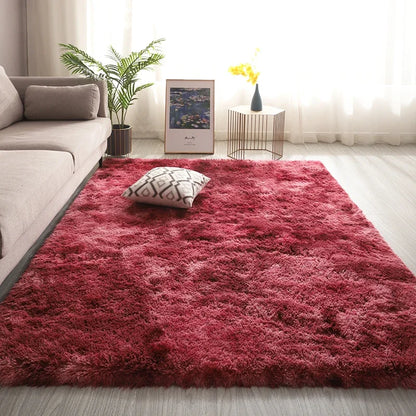 Modern Shag Leopard Print Fluffy Rug