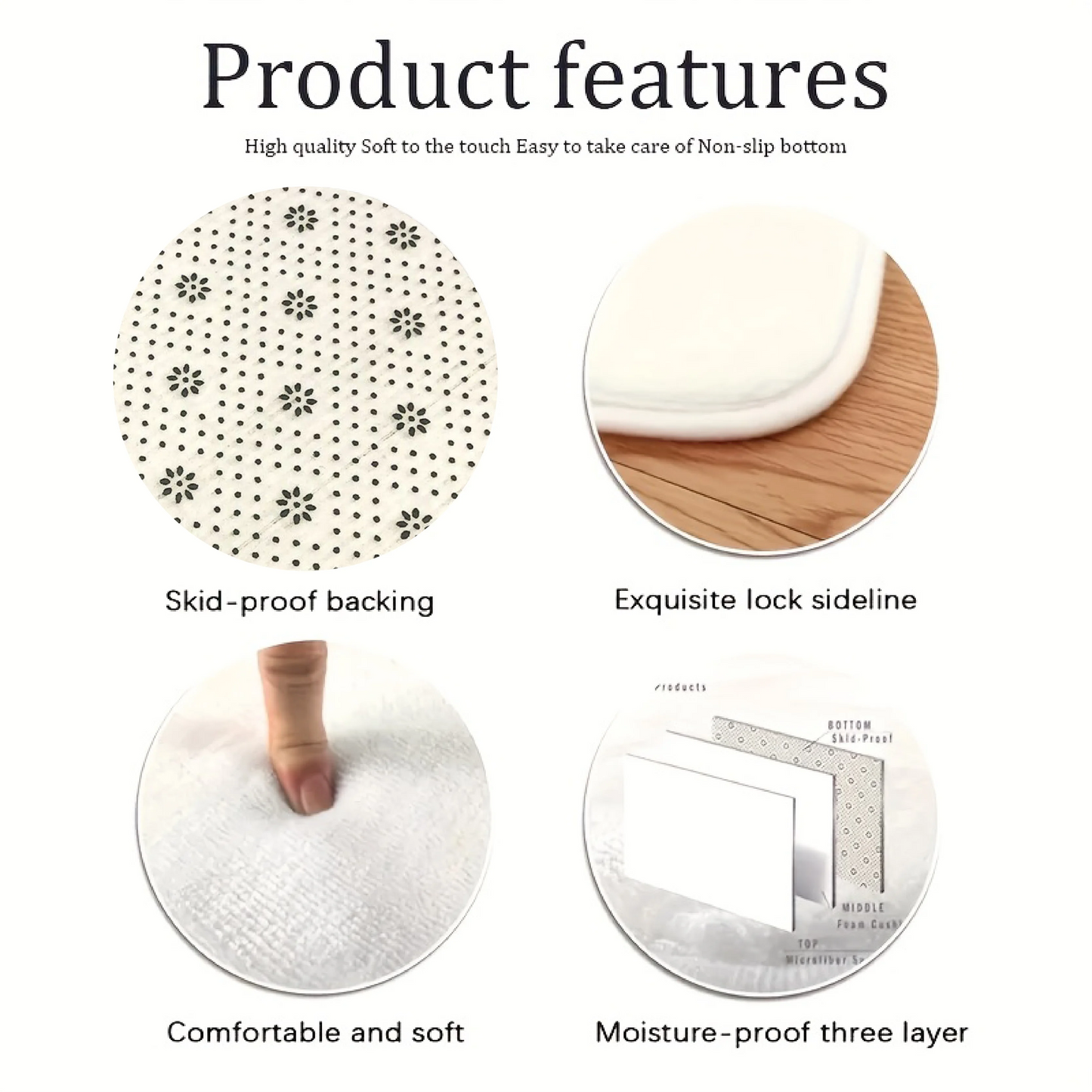 Cartoon Character Fleece Irregular Living Room Sofa Throw Rug