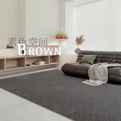 Japanese Minimalist Solid Color Plush Rugs