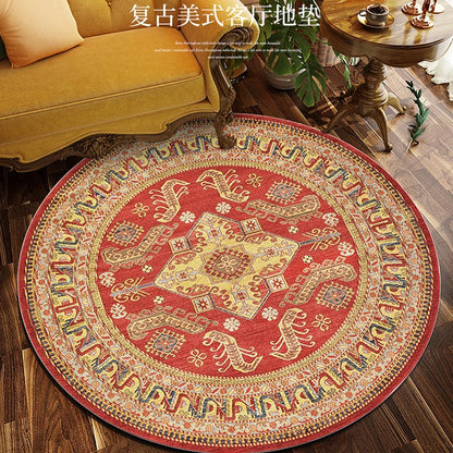 Moroccan Style Living Room Decoration Round Carpet
