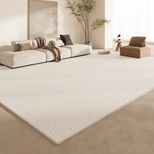 Modern Style Bedroom Decor Line Carpet Fluffy Soft Study Rug