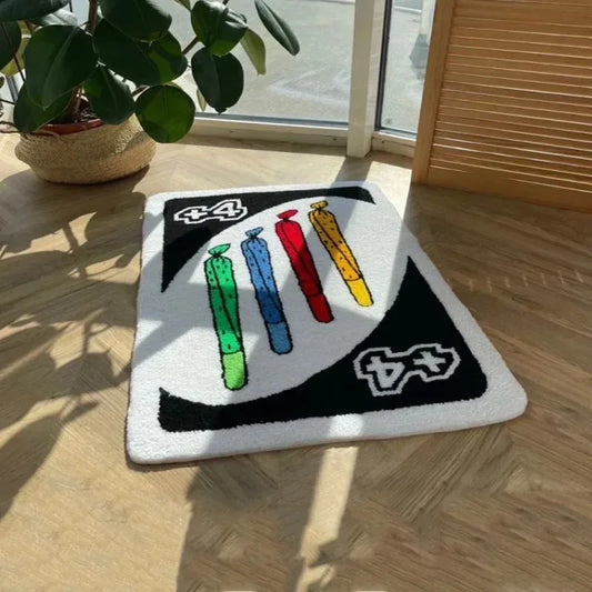 UNO Reverse Card Back Game Carpet Soft Doormat