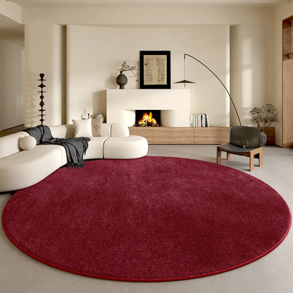 Minimalist Style Bedroom Decor Round Carpet