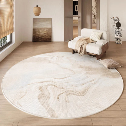 Cream Style Living Room Decoration Round Carpet