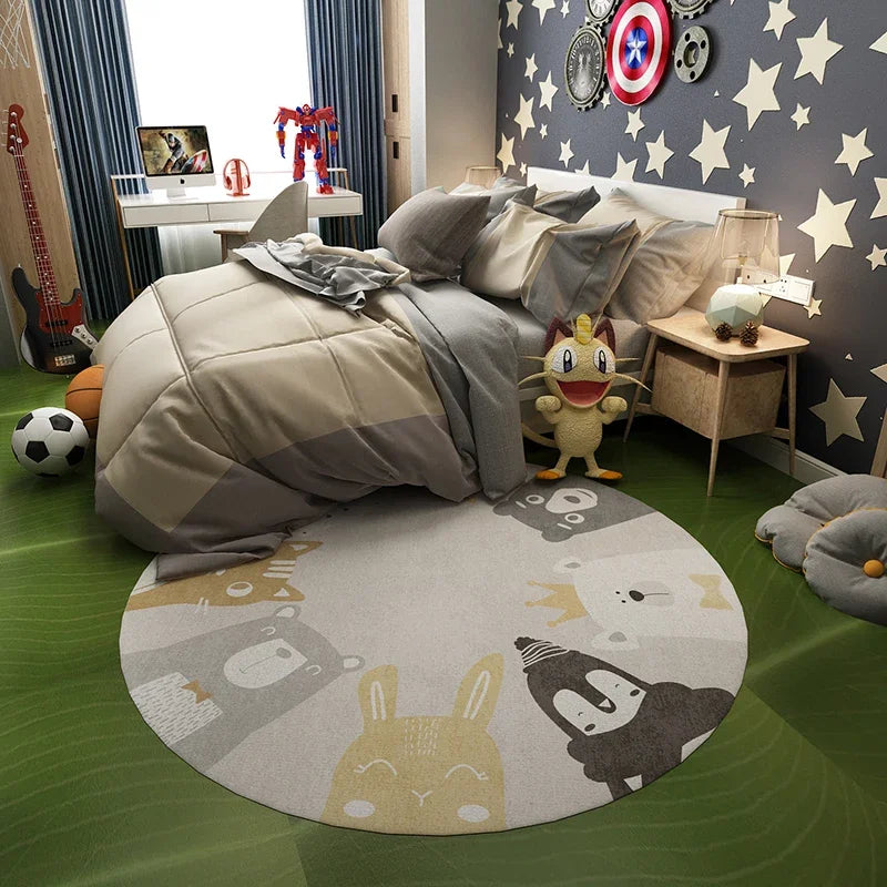 Cartoon Carpets for Living Room Cute Bedroom Deco