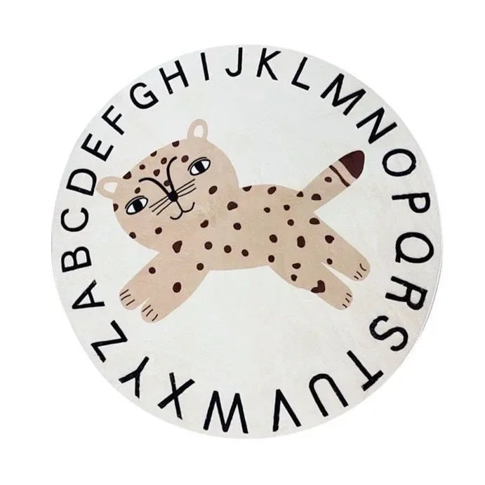 Cartoon Round Imitation Cashmere Carpet