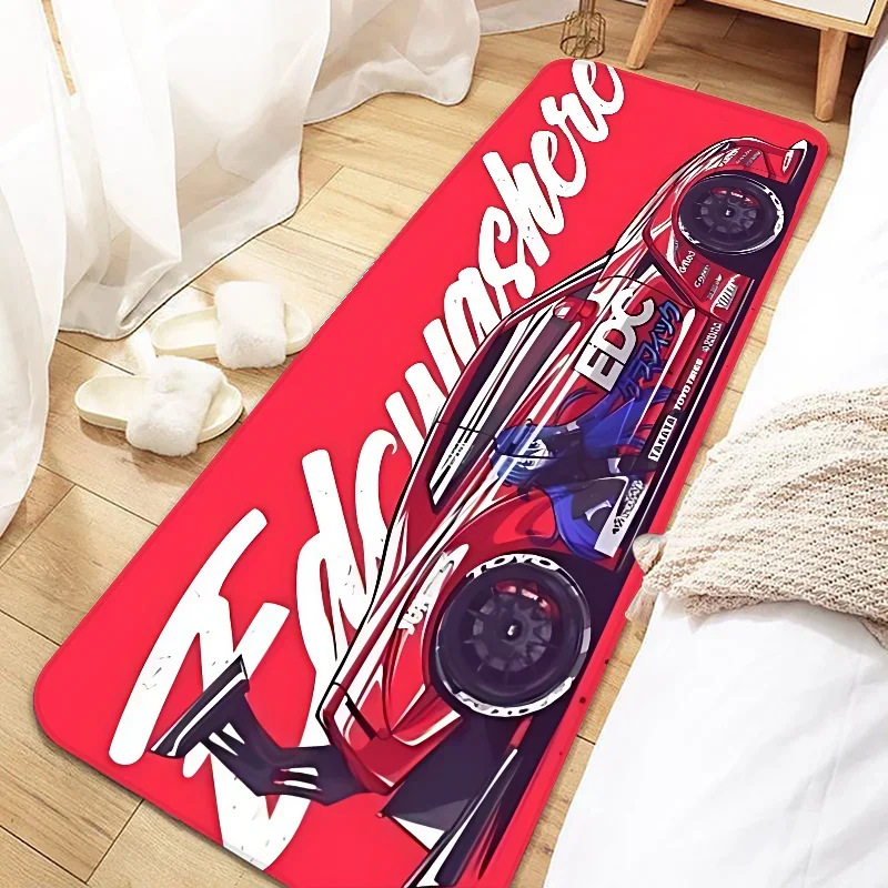 Cool Racing Carpet Non-Slip Soft Bedroom Bedside Rugs