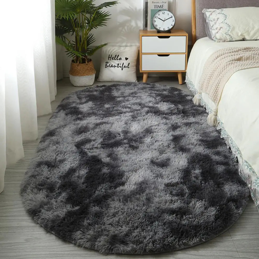 Soft Bedside Carpet Oval Carpet Girl Rug