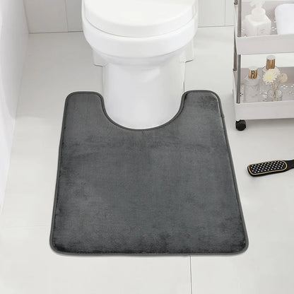 U-Shape Anti-Slip Absorbent Bathroom Toilet Mat