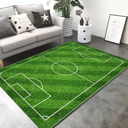 Cartoon Football Soft Comfortable Crystal Velvet Carpet