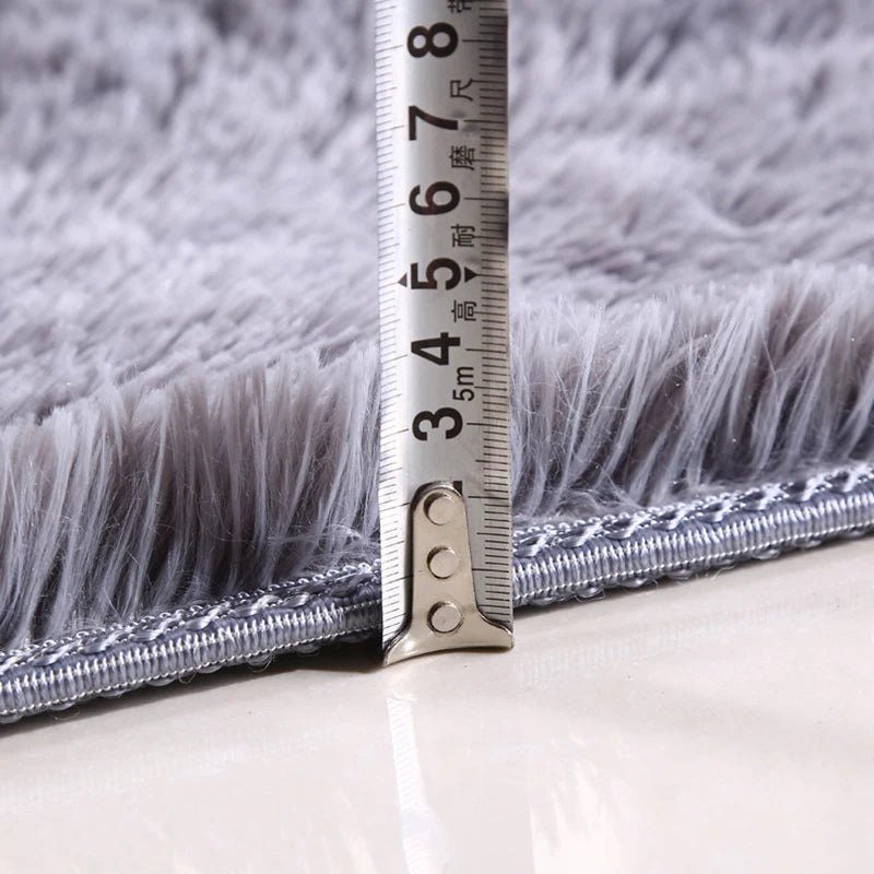 Fluffy Oval Plush Carpet Extra Soft Rug For Living Room