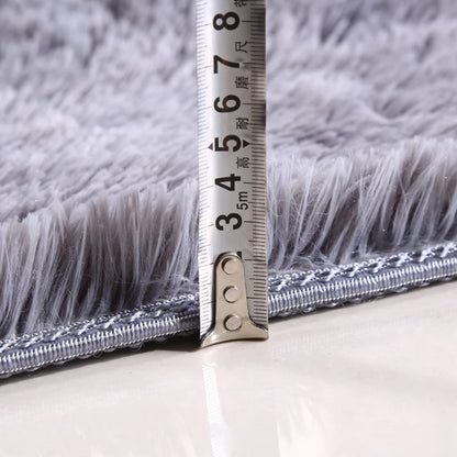 Fluffy Oval Plush Carpet Extra Soft Rug For Living Room