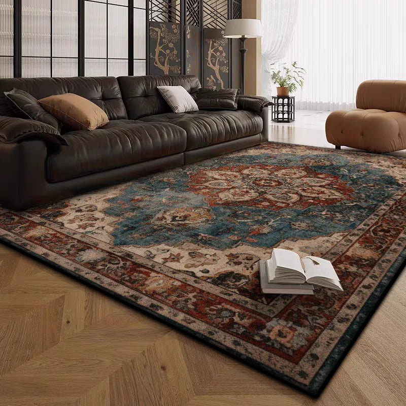 Boho Live Room Rug Antiskid Retro Decoration Home Carpet