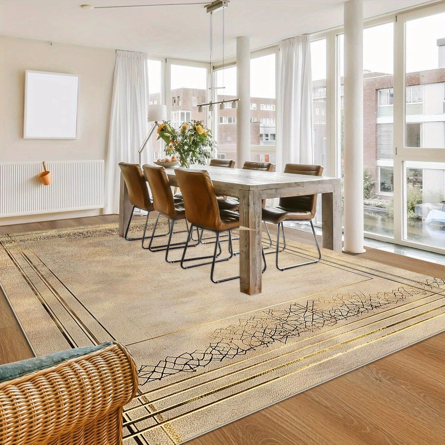 Concise Light Luxury Carpets for Living Room Fluffy Carpet