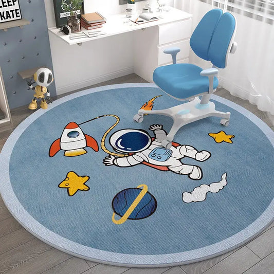 Space Man Cute Round Carpet Home Decor Large Area Rugs