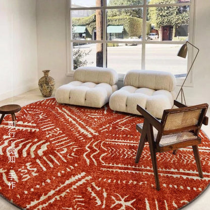 Moroccan Style Living Room Decoration Round Carpet