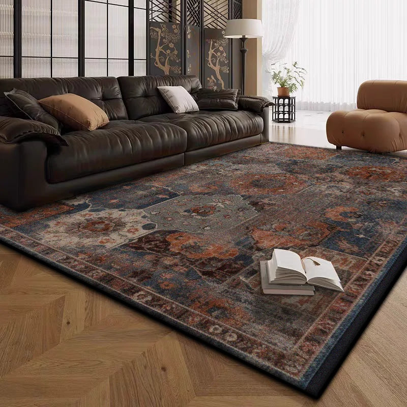 Boho Live Room Rug Antiskid Retro Decoration Home Carpet