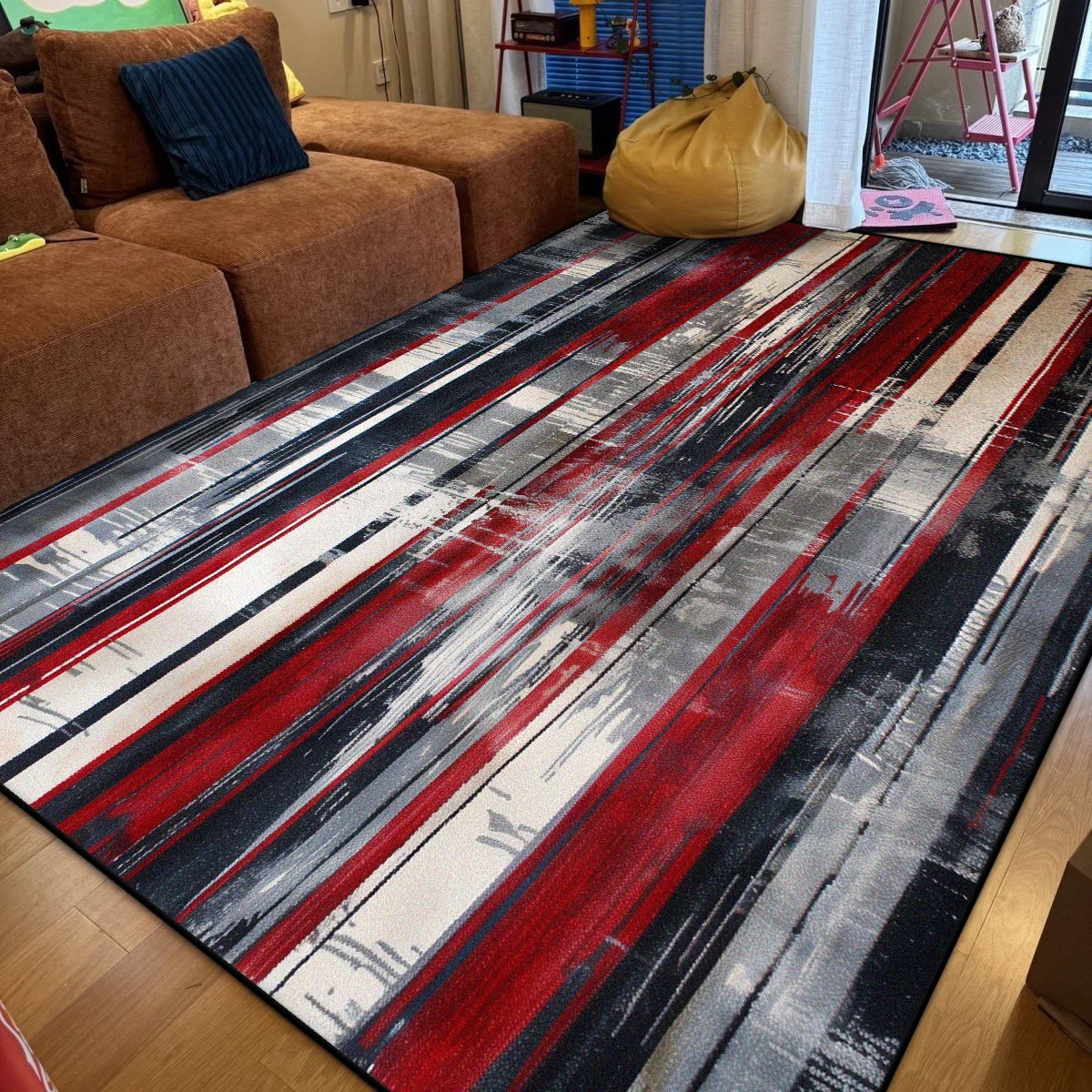 Modern Abstract Living Room Rug Large Size Antiskid
