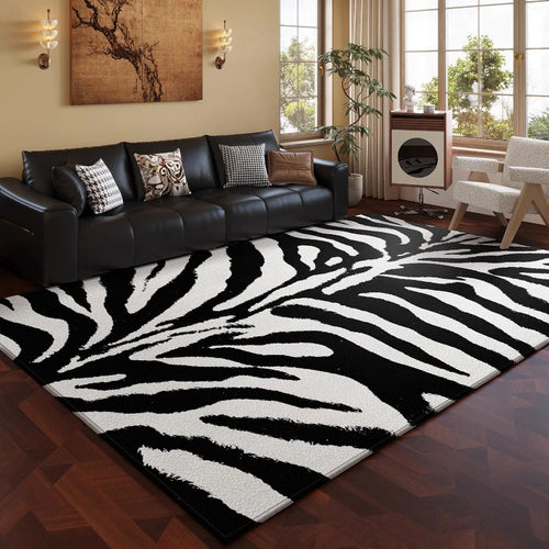 Black and White Zebra Pattern Carpets