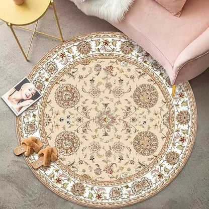 Vintage Bohemian Ethnic Style Circular Printed Carpet