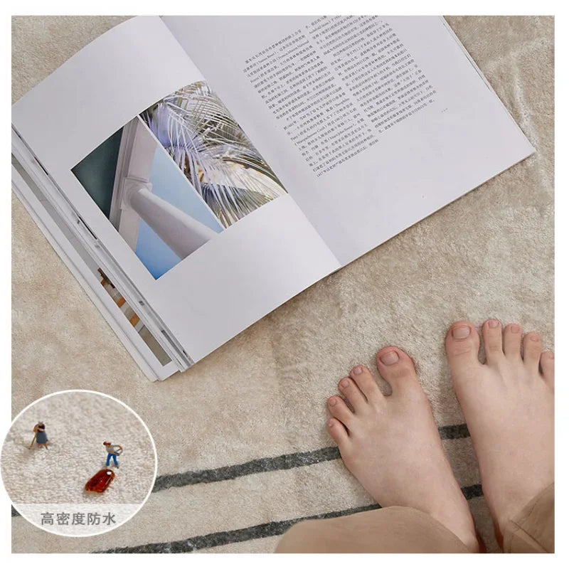 Wabi-sabi Style Living Room Decoration Plush Carpet