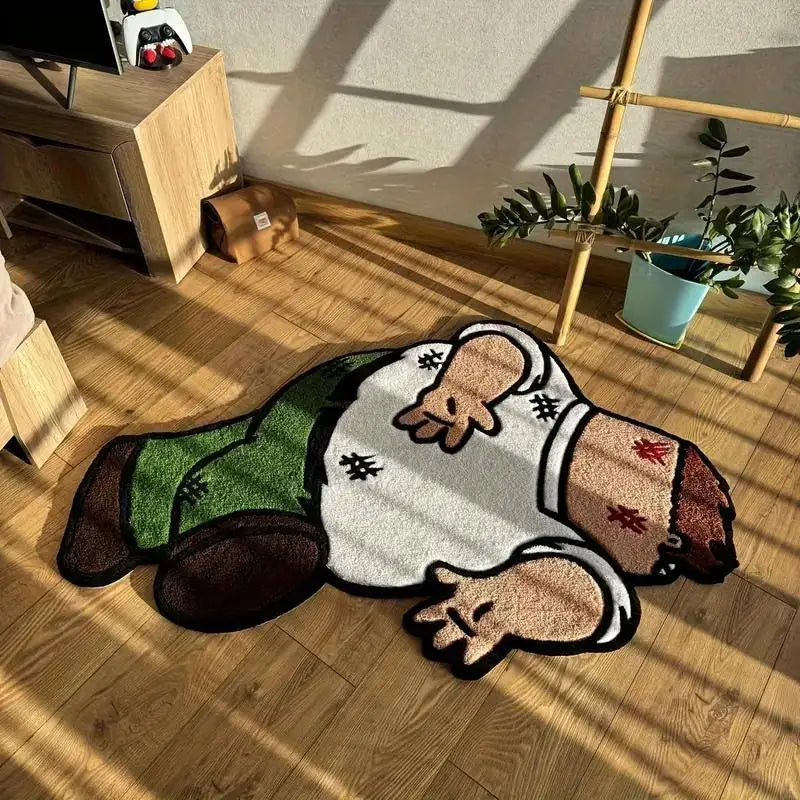 American-Style Cartoon Prone Figure Carpet