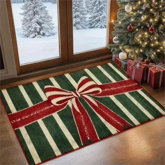 Christmas Gift Box Carpet Gingerbread House Rug