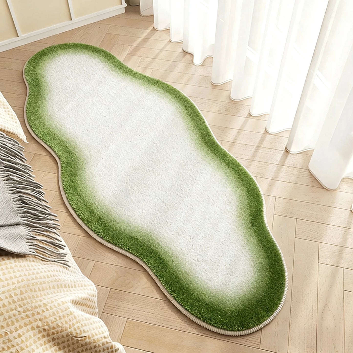 Irregular Shape Rugs for Bedroom Thick Plush Living Room Decoration Cloud Carpet