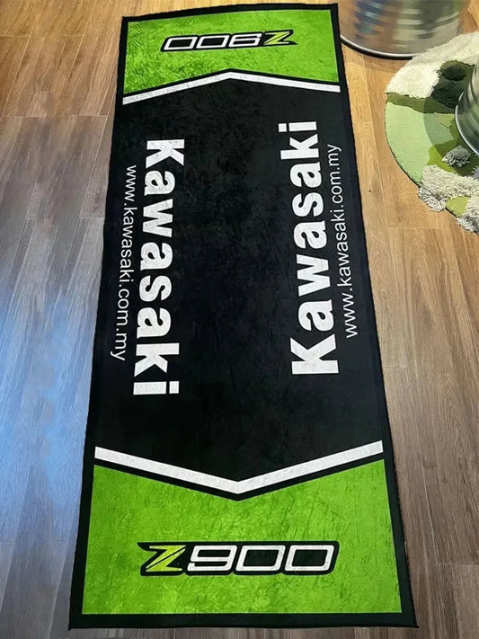 Garage Mat Motorcycle Carpet Racing Cool Moto Display Kawasaki Carpet