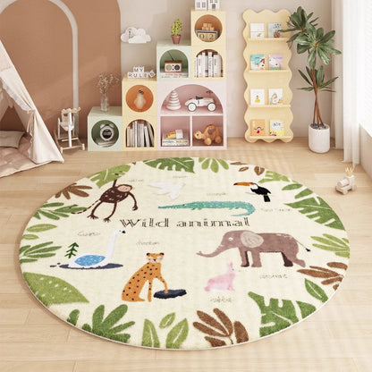 Cartoon Style Carpets Home Fluffy Soft Rug Animal Pattern