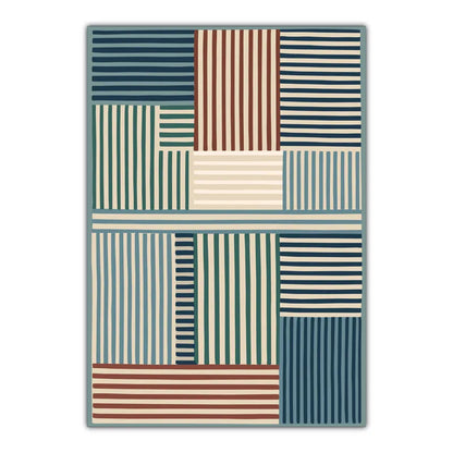 Geometric Style Carpet Imitation Cashmere Bedroom